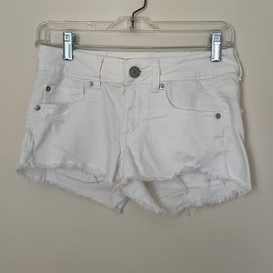 American Eagle White Jean Shorts